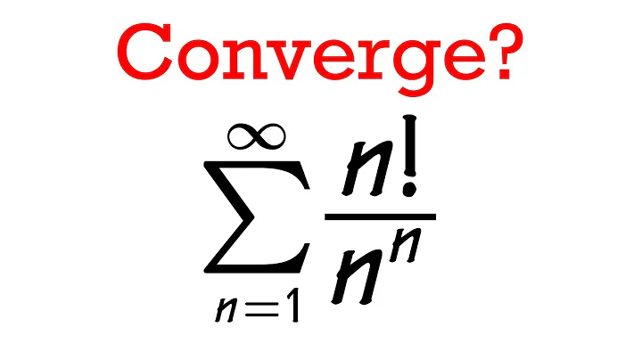 Series of n!/n^n, ratio test