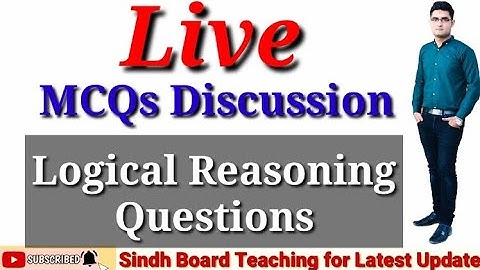 Live MCQs Discussion "Logical Reasoning Questions" #mdcat #ecat