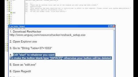 How to: Edit the Start Menu Text in XP