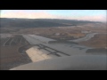 Tu-134 wing view.Approach and landing in Chita