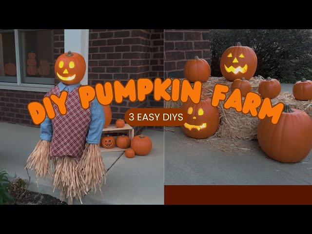 Faux Pumpkin Farm | 3 EASY HALLOWEEN DIYS - YouTube