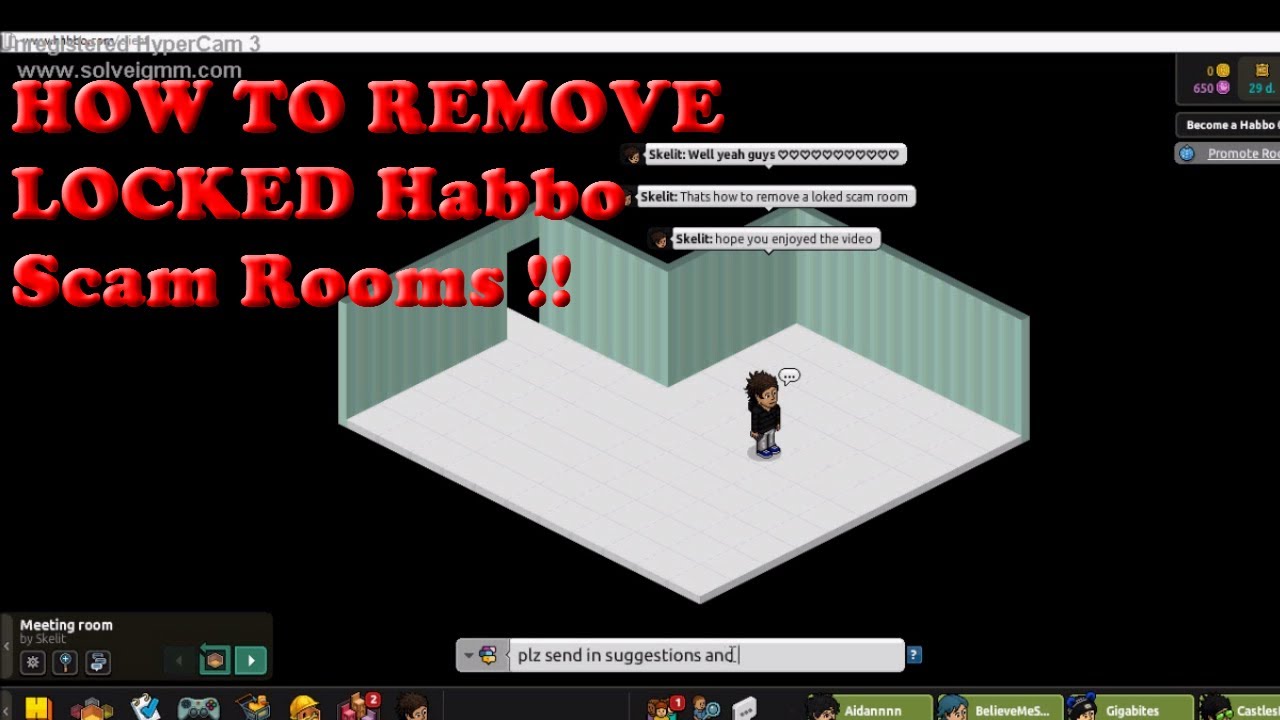 Habbo Hotel Removing Locked Scam Rooms YouTube