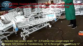 Secret Of A Hospital Bed:Medical 5 Function ICU Electric Hospital Patient Nursing Care Bed BAE505L