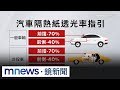 隔熱紙「貼錯恐吃罰單」　交通部擬訂透光率新制｜#鏡新聞