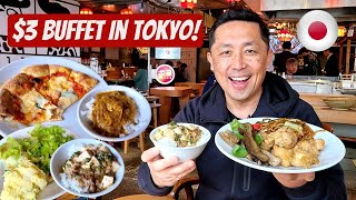 Found the CHEAPEST All You Can Eat Buffet in Japan! 🇯🇵 Unlimited Pizza and Fried Chicken!