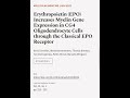 Erythropoietin EPO Increases Myelin Gene Expression In CG4 Oligodendrocyte Cells Th RTCL TV Erythropoietin EPO Increases Myelin Gene Expression In CG4 Oligodendrocyte Cells Th RTCL TV