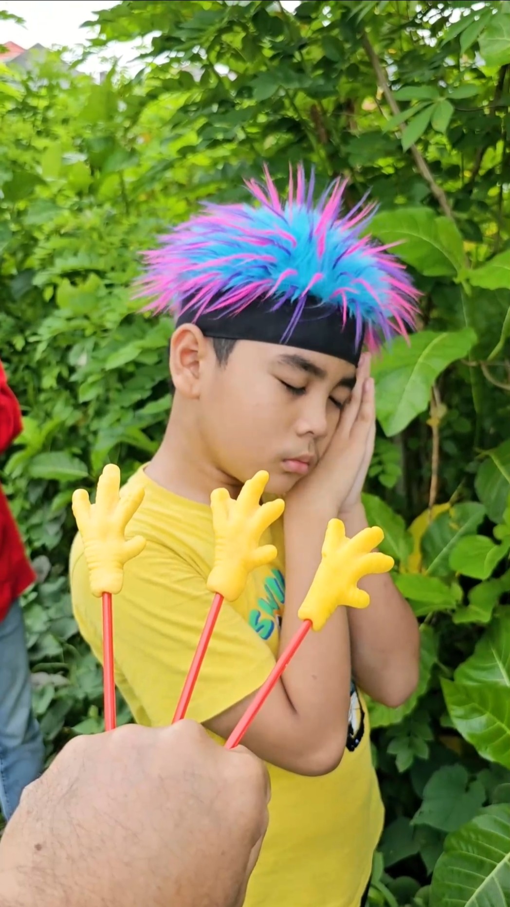 Sharing chicken feet candy