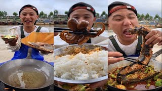 Eating With Fisherman Dagang Eat Eel, Octopus, Prawns, Conch Today