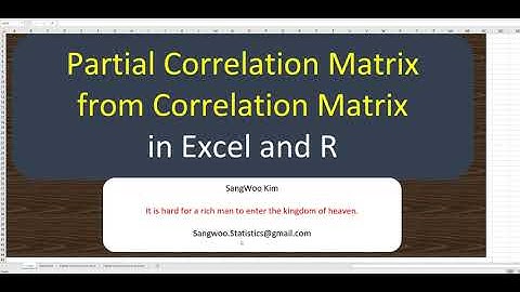 069 Partial Correlation Matirx from Correlation Matrix