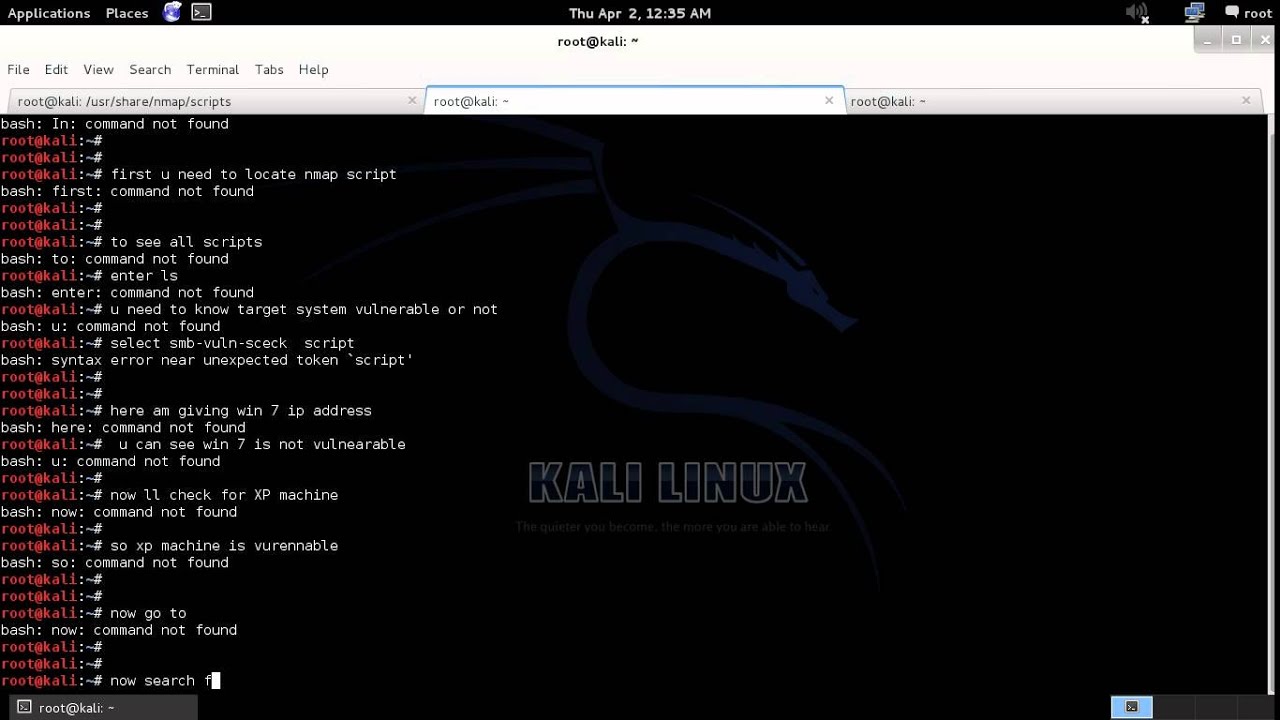 Nmap part 3: Namp scripts and getting into windows Shell - YouTube