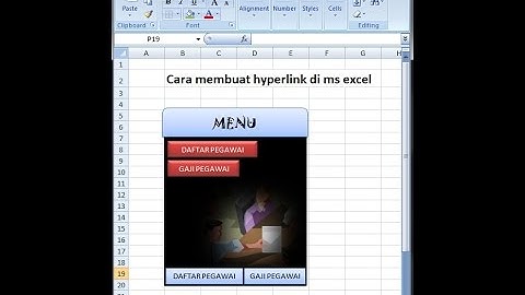 Excel 2007 tutorial | Cara Membuat Menu Hyperlink di Excel