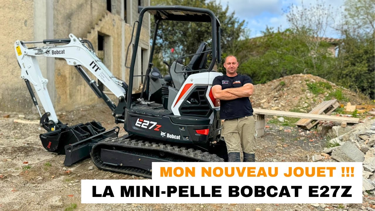 Présentation de la Minipelle Bobcat E27Z et terrassement du futur parking - EP12 Timelapse