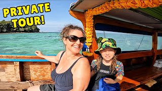 $60 PRIVATE BOAT TOUR in KRABI, THAILAND 🇹🇭 | 4 Island Tour | Railay Beach