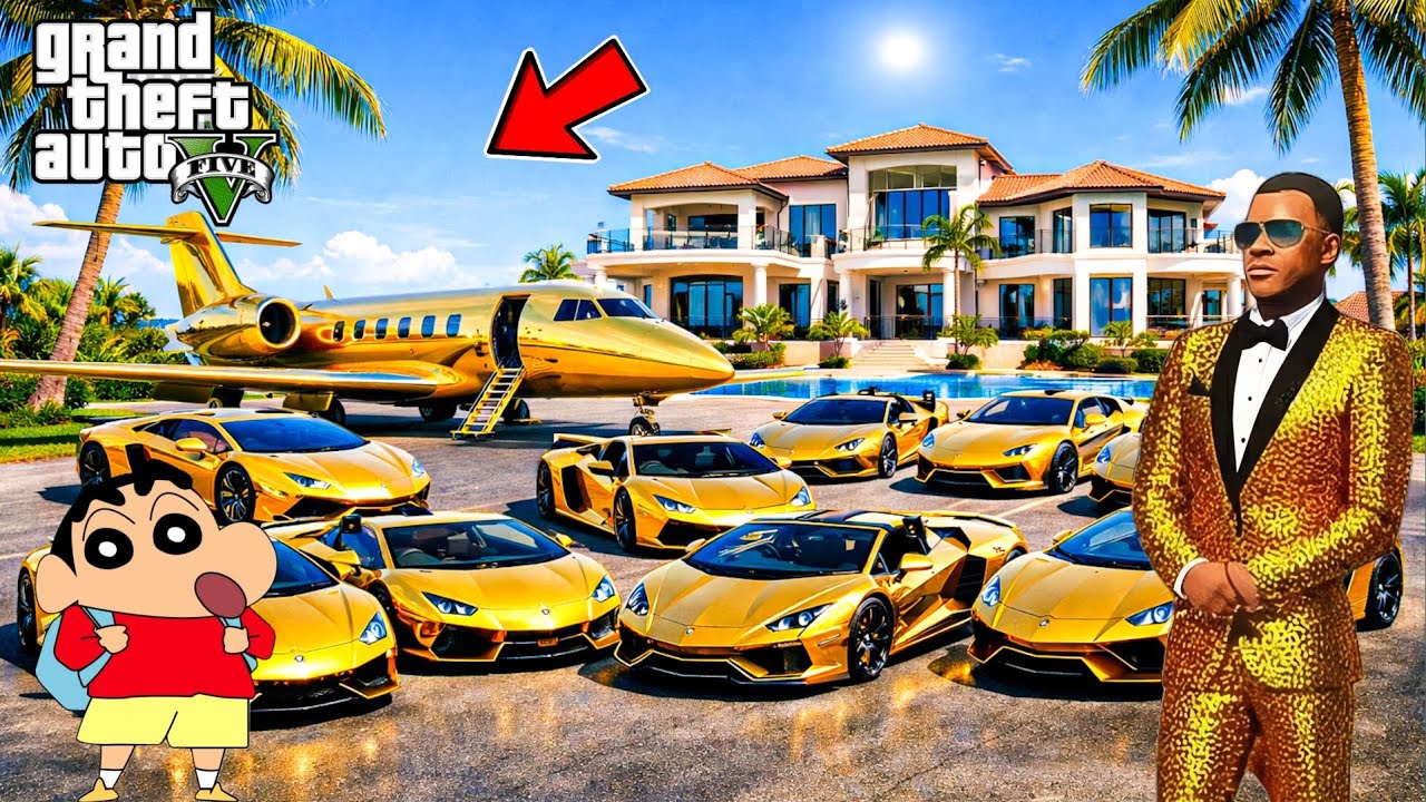 Franklin Or Shinchan Touch Anything Become Diamond Gold in GTA 5 | Ai Gamerz