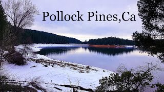 Hiking in Pollock Pines, Ca in December. Waterfall Trail in the Snow
