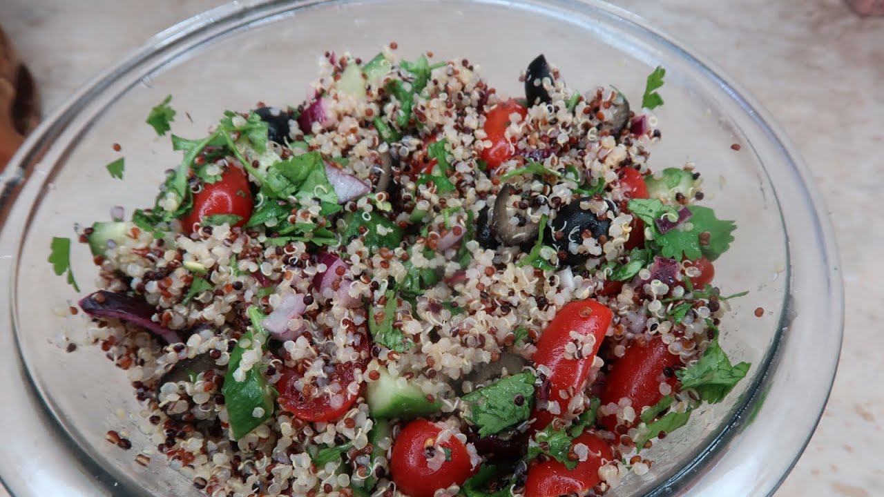 Mediterranean Quinoa Salad Healthy - YouTube