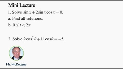 Trig: Solving Equations 2