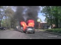 Авто загорелось и из-за утечки газа