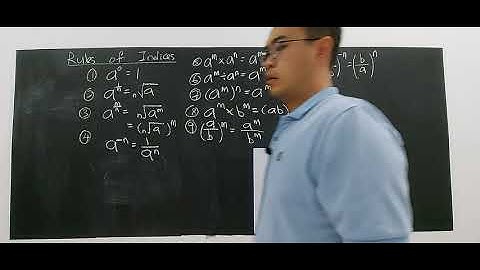 SUBTOPIC 1.3: INDICES, SURDS AND LOGARITHMS (PART 1/24)