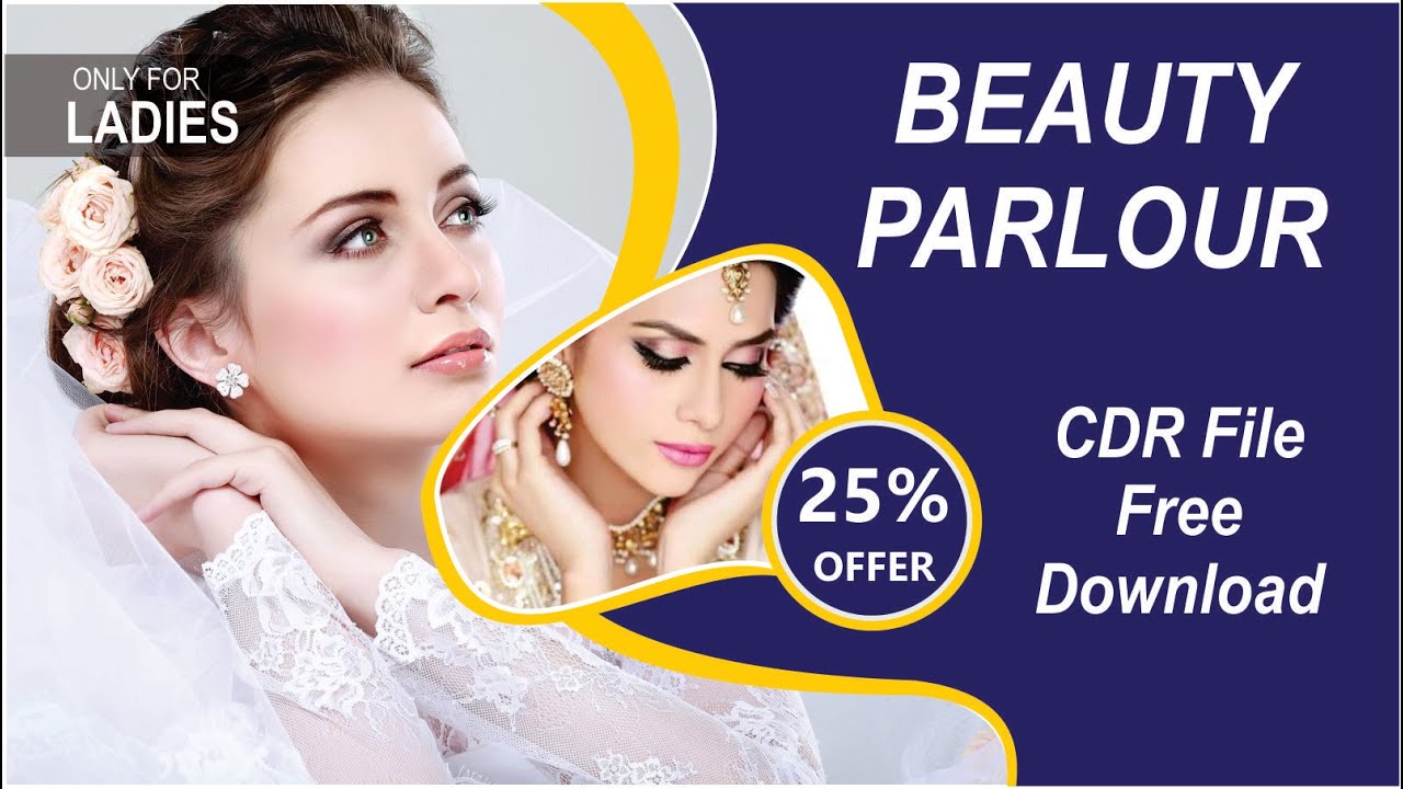 Beauty salon flex banner design creative shape free download