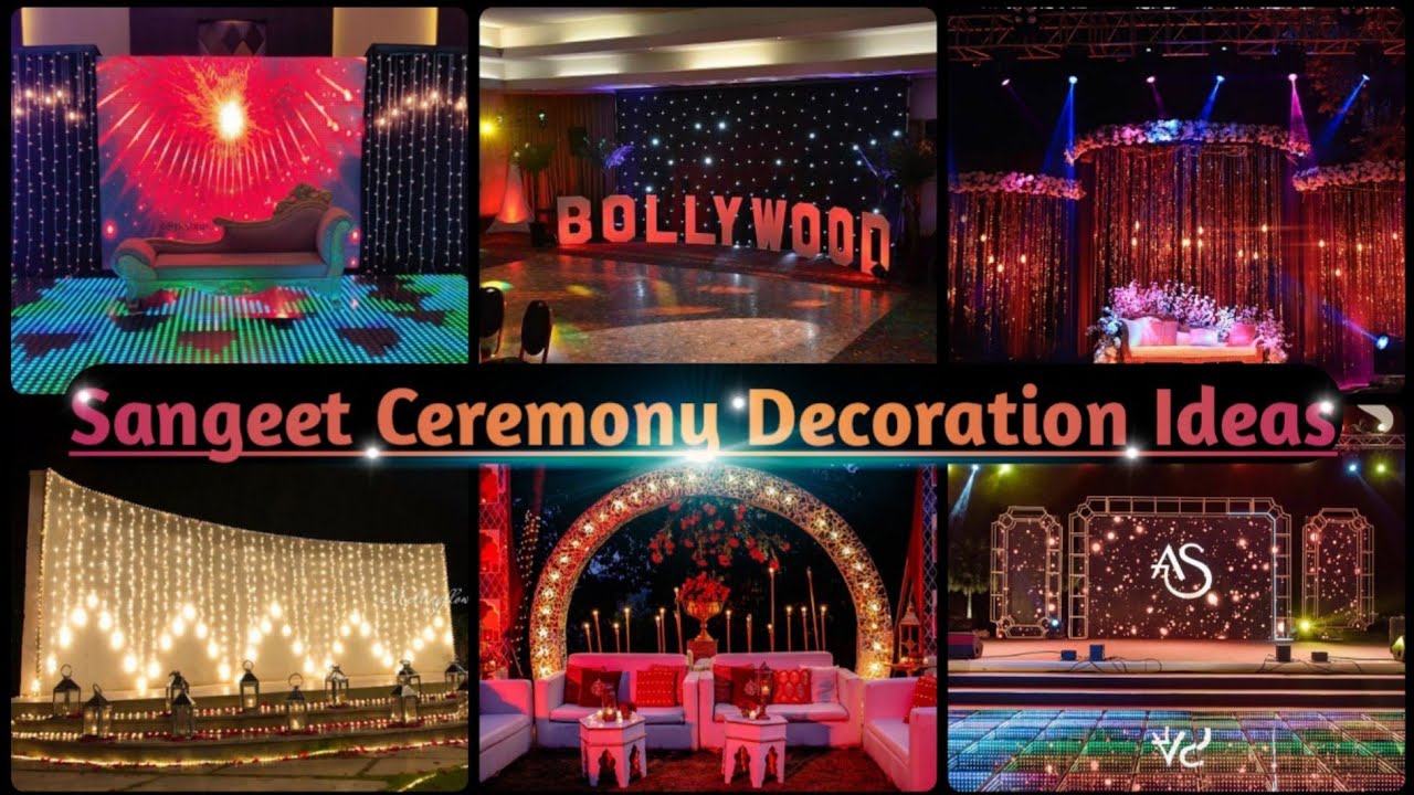 Sangeet Ceremony Decoration|Sangeet Night decor|Part 2|Sangeet Backdrop -  YouTube