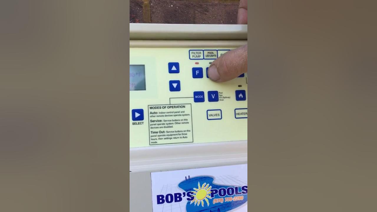 How to Turn On/ Change Light Color on Pentair Easy Touch Bob