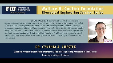 FIU Wallace H. Coulter Foundation Seminar Series: September 18, 2020 | Dr. Cynthia A. Chestek