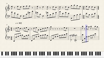 Adapted by Pi - Between the lines - Sheet Music/Piano Tutorial