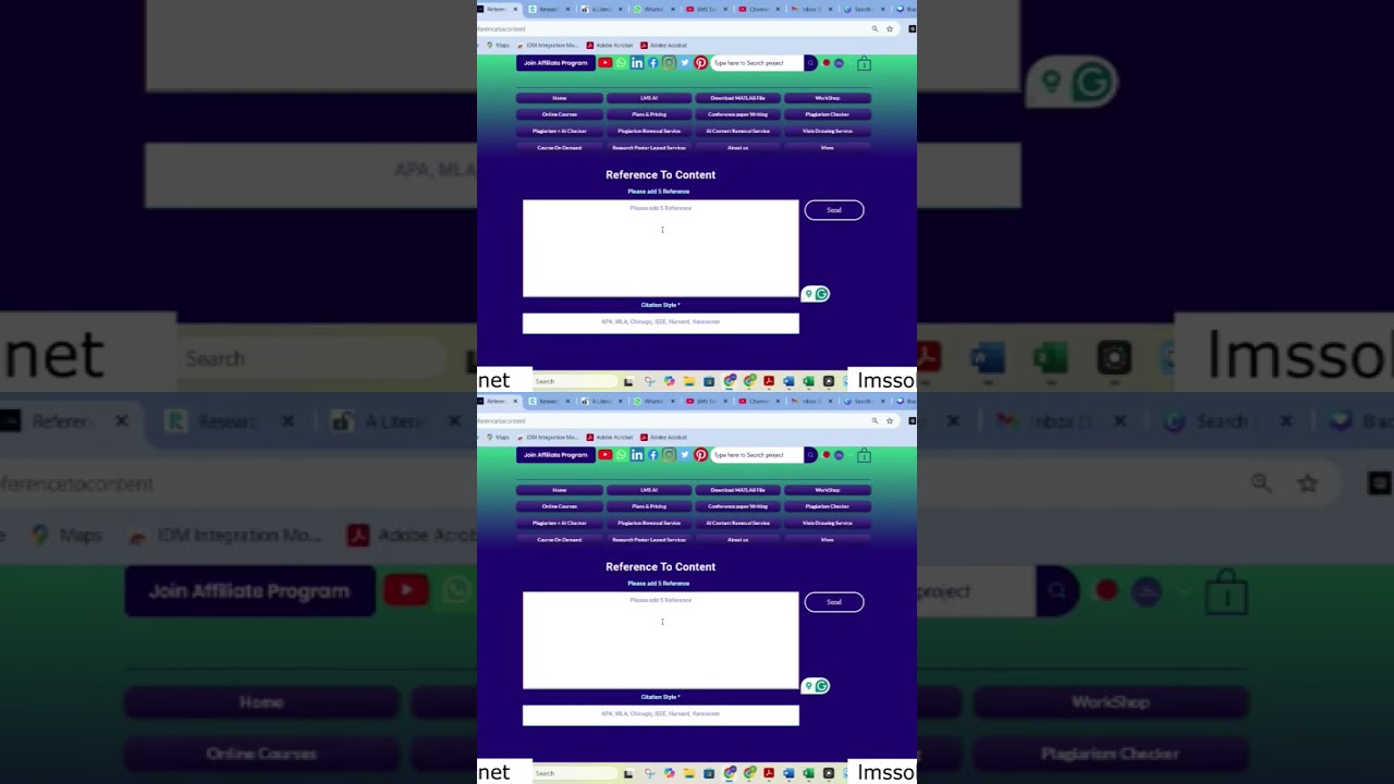 Reference to content