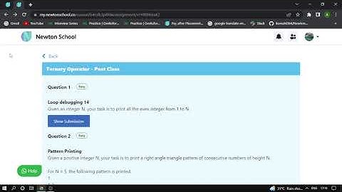 Ternary Operator - Post Class Assignment of Newton School
