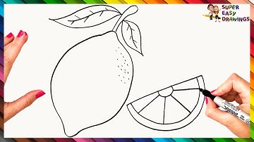 How To Draw A Lemon Step By Step 🍋 Lemon Drawing Easy