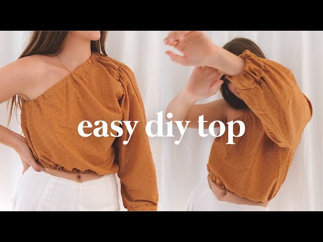 DIY // Gathered One Shoulder Top 