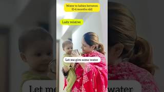 Should we give water to babies between (0-6 months) ? #shorts #babycare #babytips