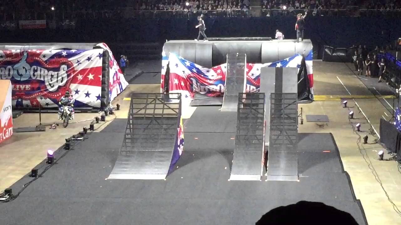 4 people backflip. Nitro Circus, O2 Arena, London YouTube