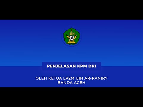 PENGANTAR DARI KETUA LP2M TENTANG KPM DRI   UIN AR-RANIRY TAHUN 2020