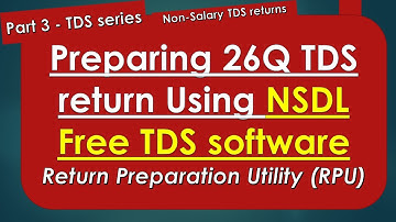 Prepare TDS Returns for free using NSDL