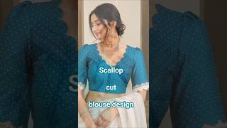 Beautiful Scallop Blouse Design 💙 | Latest Designer Blouse#yaministyleandstitch #fashion #blouse