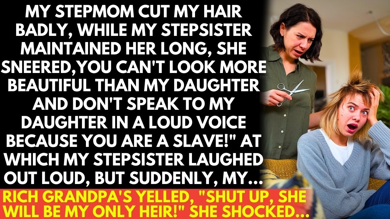 My stepmom cut my hair badly, sneered,  You can't look more beautiful than my daughter!  but when