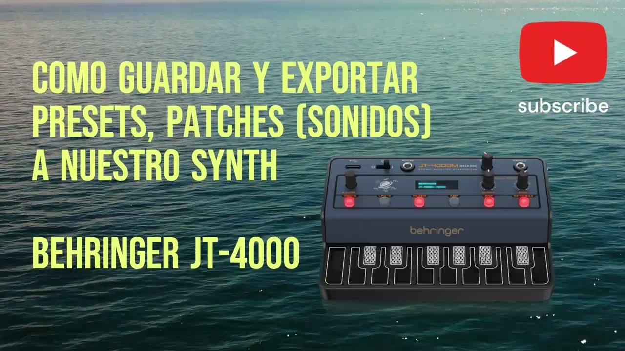 Como Exportar o Guardar presets del Behringer JT-4000M micro