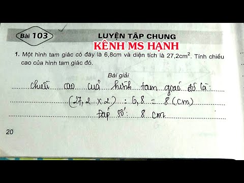 Video Vở Bài Tập Toán 5 - Bài 103 - Trang 20,21 Luyện Tập... - YouTube