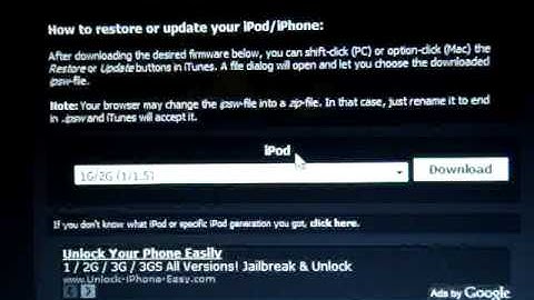 How To Get 3.1 Official Firmware FREE On iPod Touch / IPhone