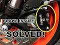 KTM DUKE 390 BRAKE ISSUE SOLVED! | CALIPER ISSUE | MOTOVLOG  2017 | KTM DUKE PROBLEMS