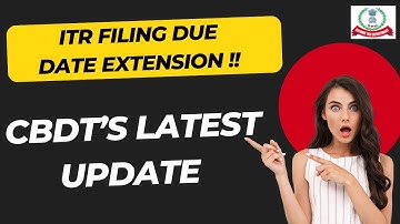 ITR Filing Due Date Extension AY 2025-26 | Latest Update by Income Tax Department | #duedateextended
