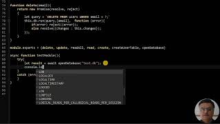 20 - Web Application - Database - SQL - JavaScript - Module Testing - Part 1