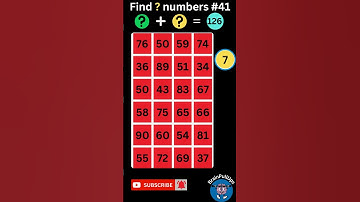 Find ? numbers - 41 | Only a genius could find all the numbers | Hard Level #addition