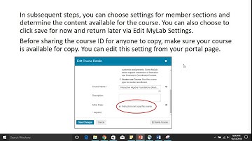 MyLab Coordinator Course Creation