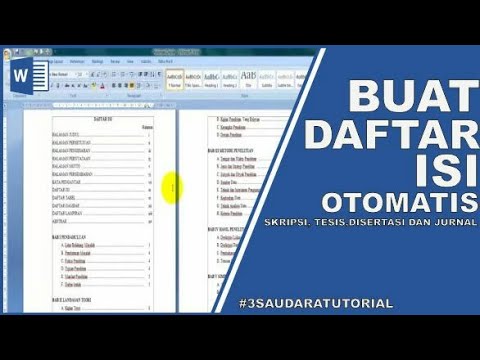 Cara Membuat Daftar isi SKRIPSI Otomatis