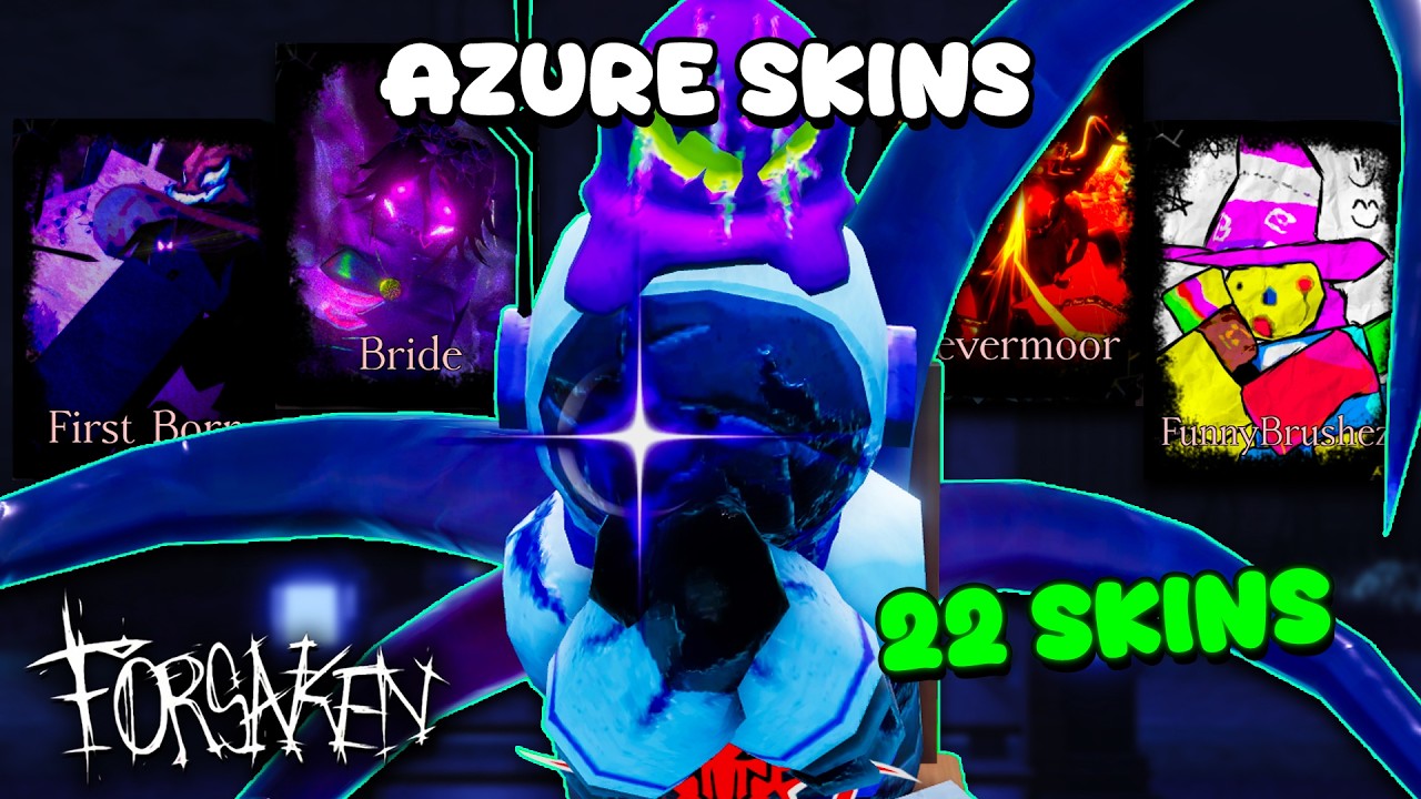 EVERY AZURE SKIN GAMEPLAY (Roblox Forsaken)