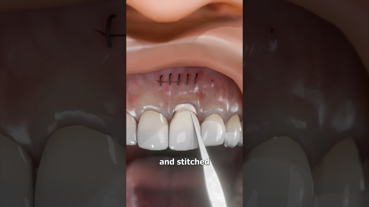 Как омертвевшая кожа превращается в новые десны 😬 Реакция хирурга