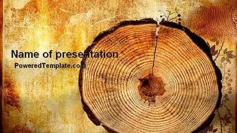 Growth Rings PowerPoint Template by PoweredTemplate.com